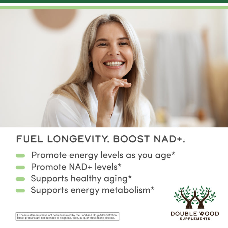 NMN Supplement - 250 mg, 60 capsules - Soy-Free, Gluten-Free, Non-GMO!
